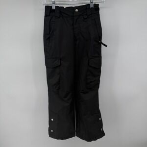 SKIEER‎ Kids Black Snow Pants Ski Snowboard Pants Size 8 Insulated Waterproof
